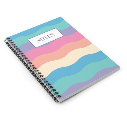 Pastel Waves Spiral Notebook