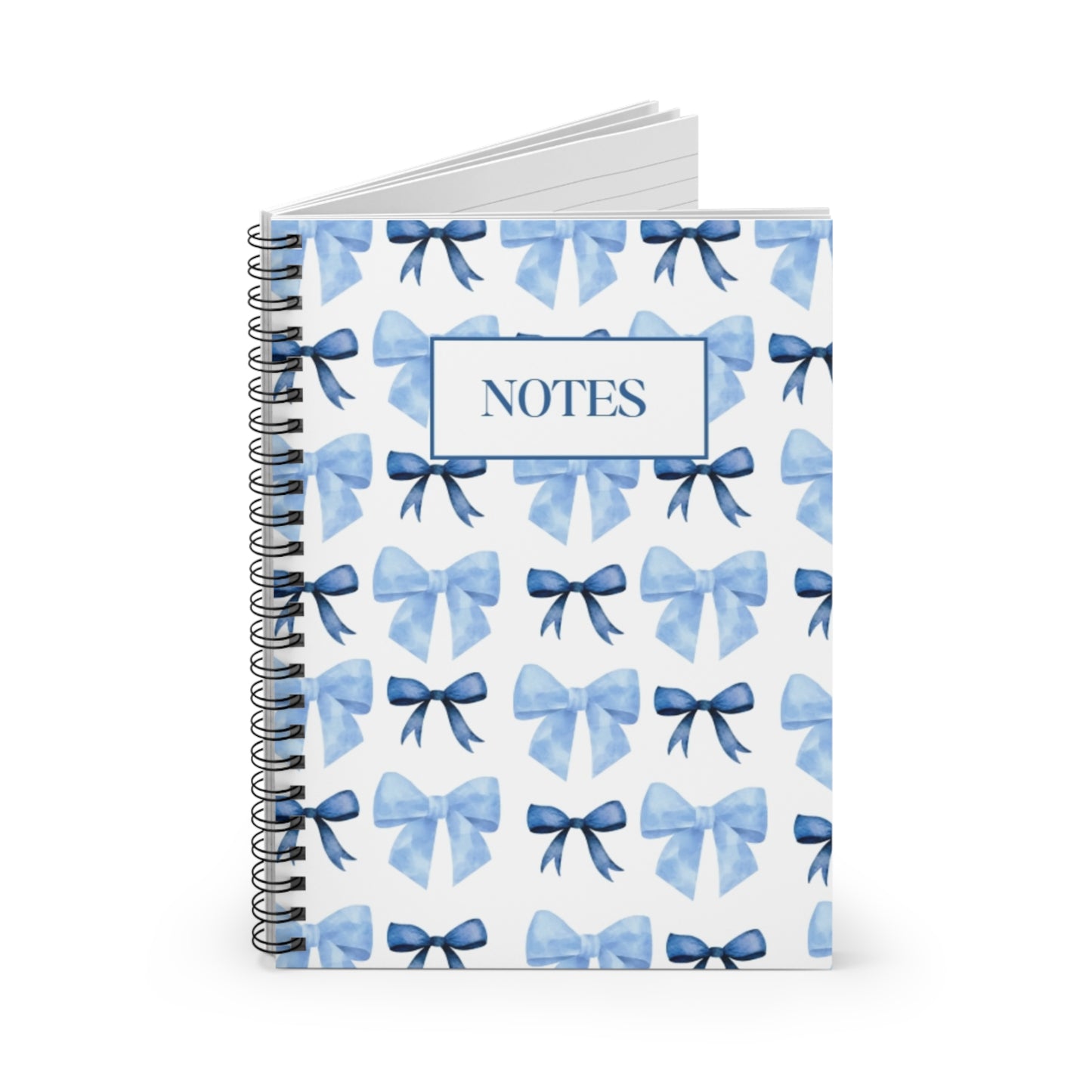 Blue Bow Spiral Notebook