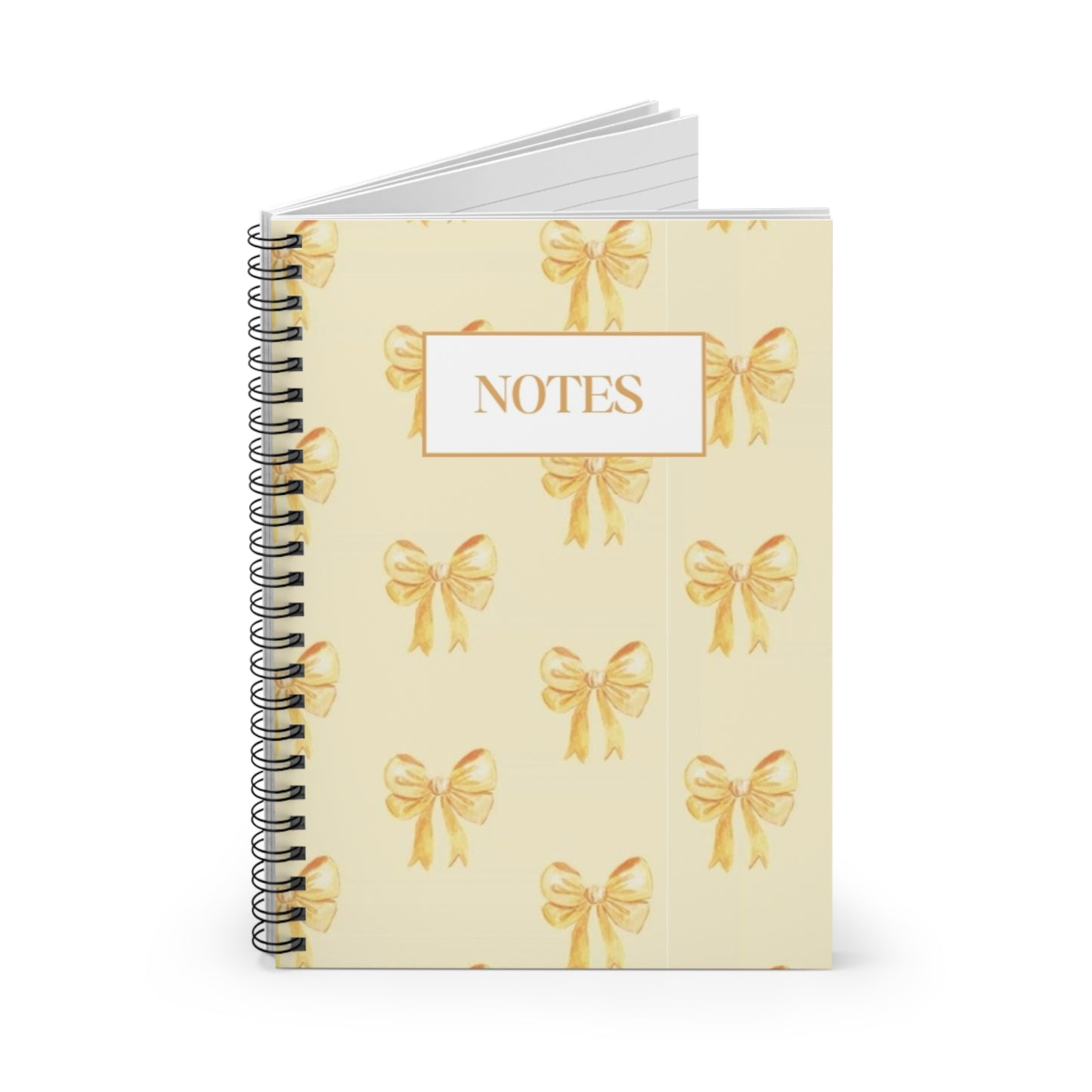 Yellow Bow Spiral Notebook