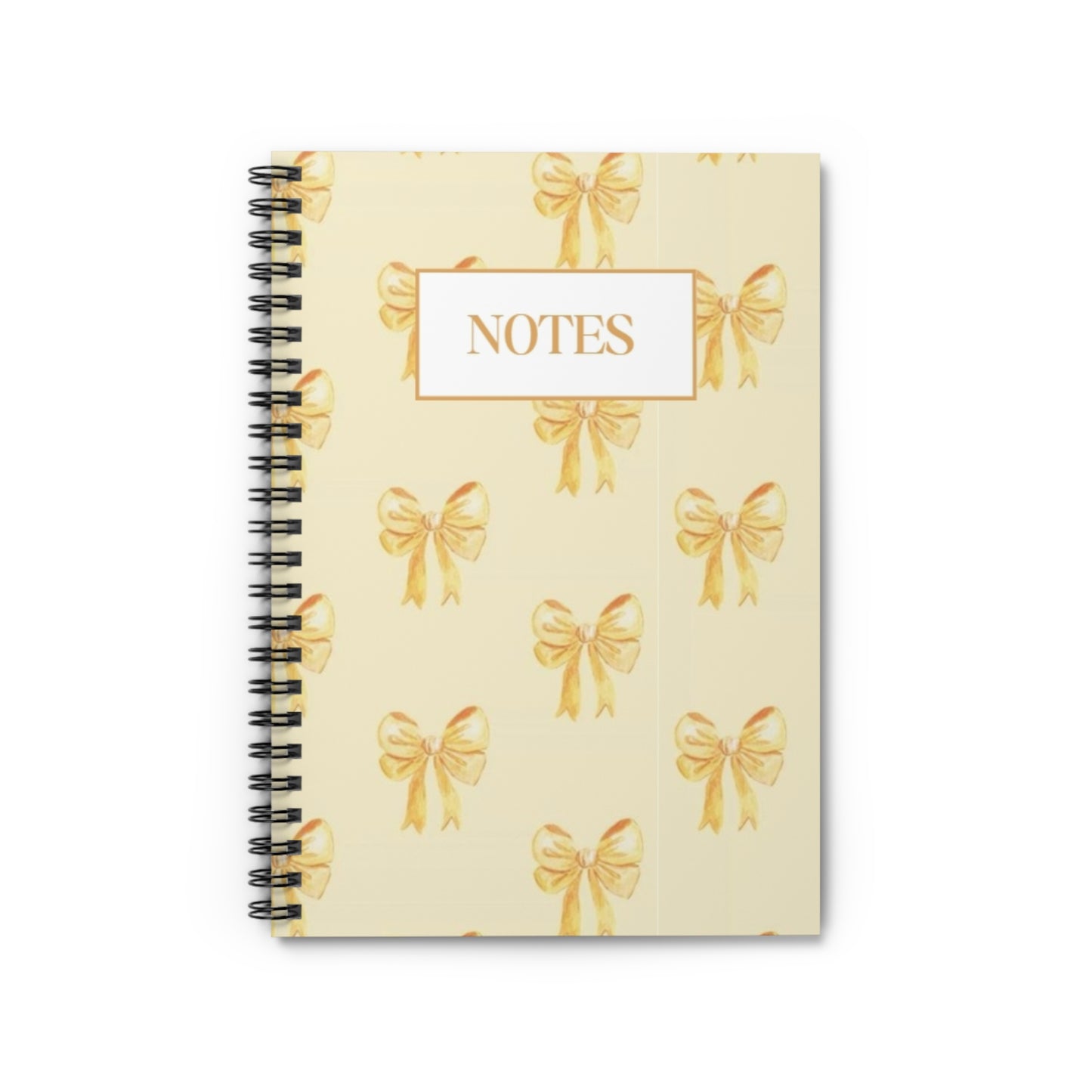 Yellow Bow Spiral Notebook