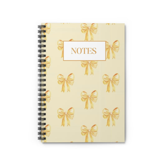 Yellow Bow Spiral Notebook