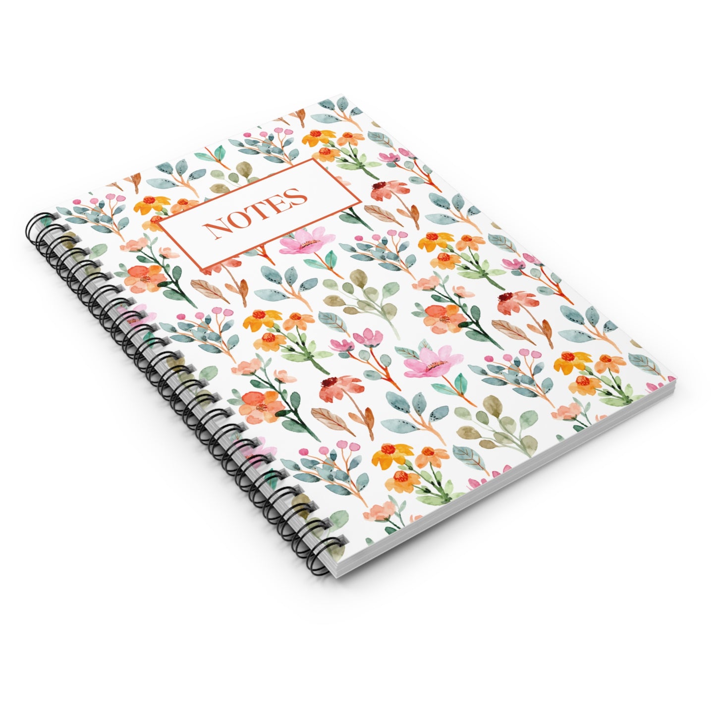 Watercolor Floral Spiral Notebook