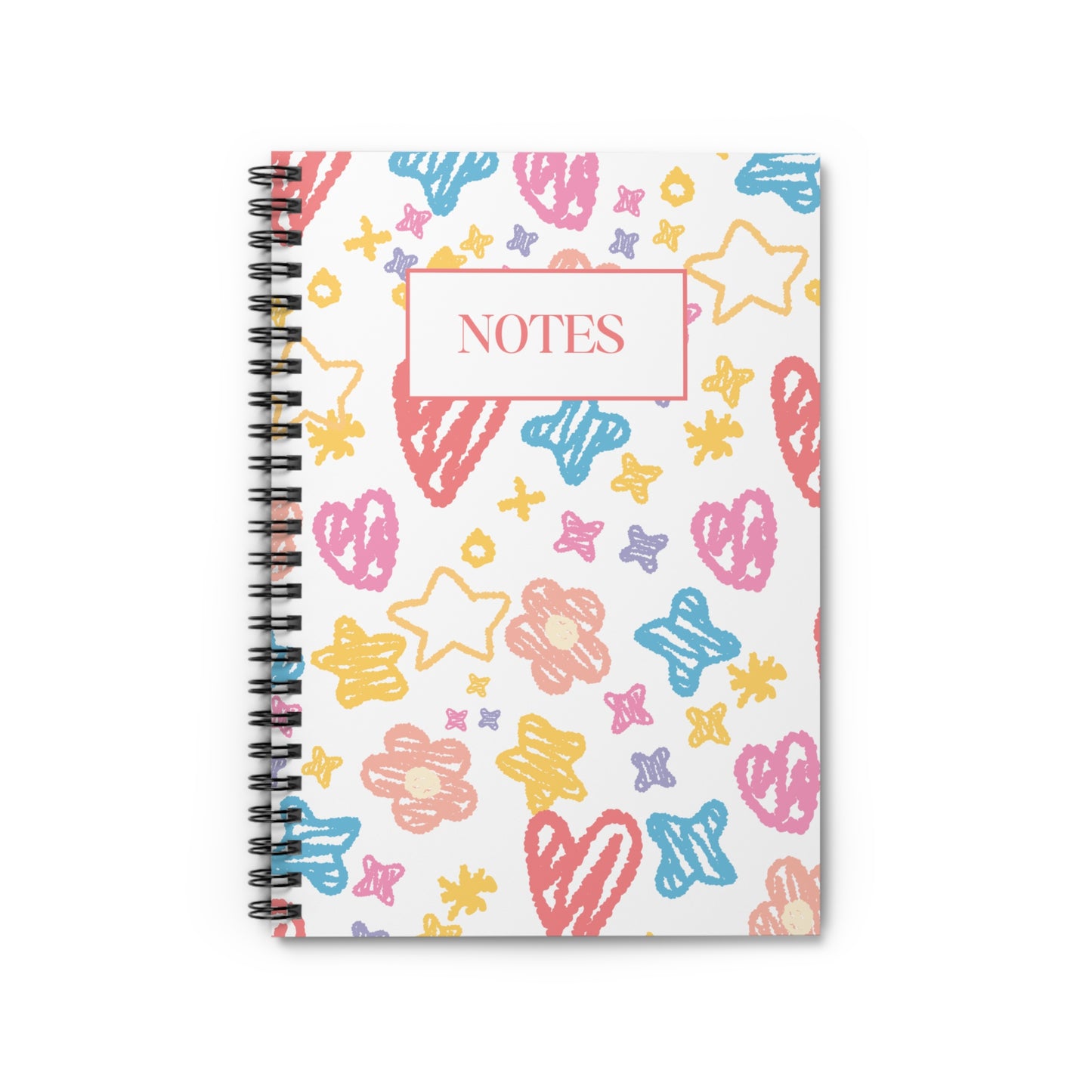 Pastel Scribble Spiral Notebook