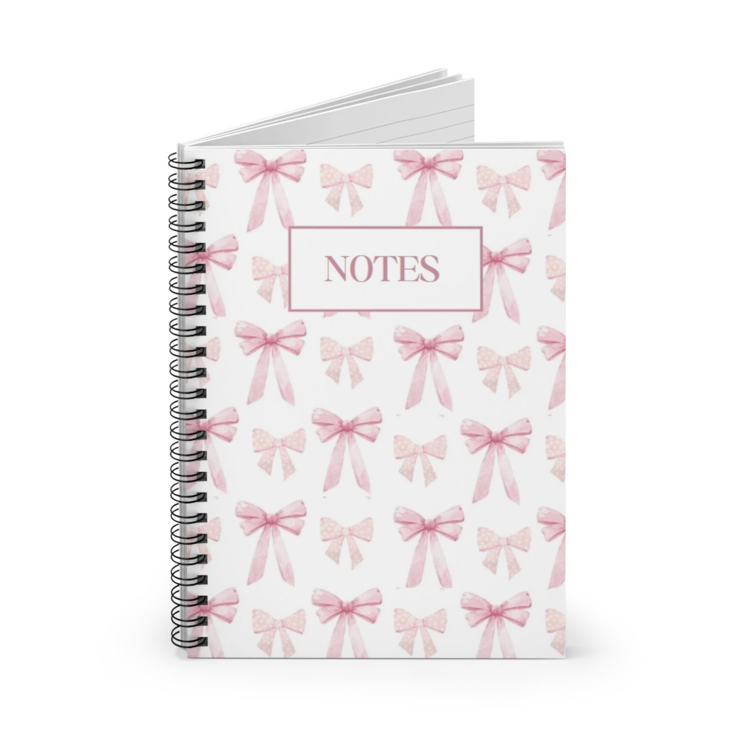 Pink Bow Spiral Notebook