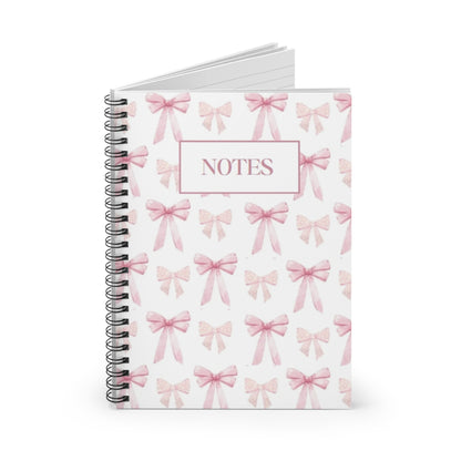 Pink Bow Spiral Notebook