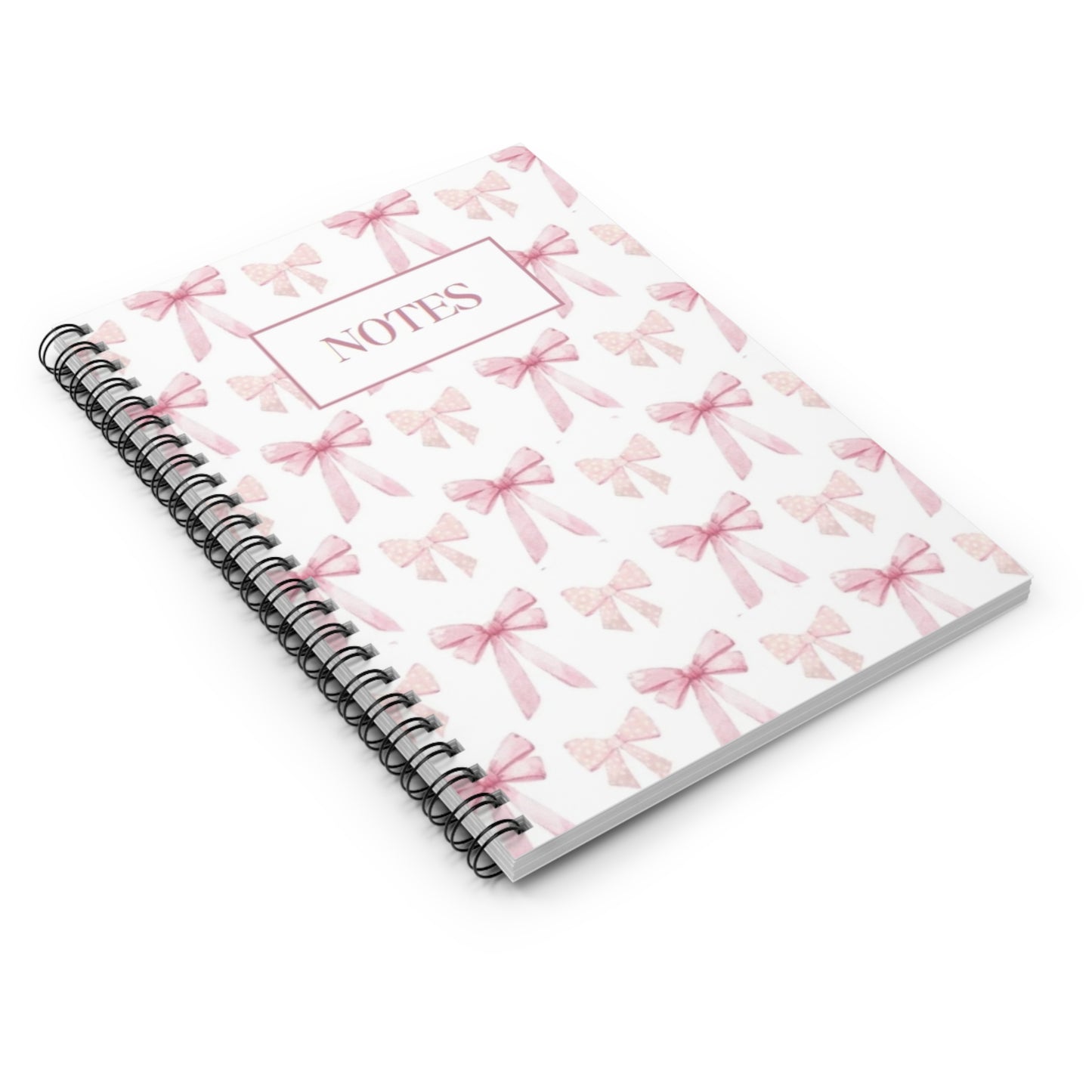 Pink Bow Spiral Notebook