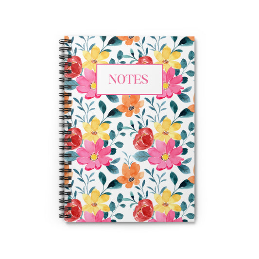 Colorful Floral Spiral Notebook