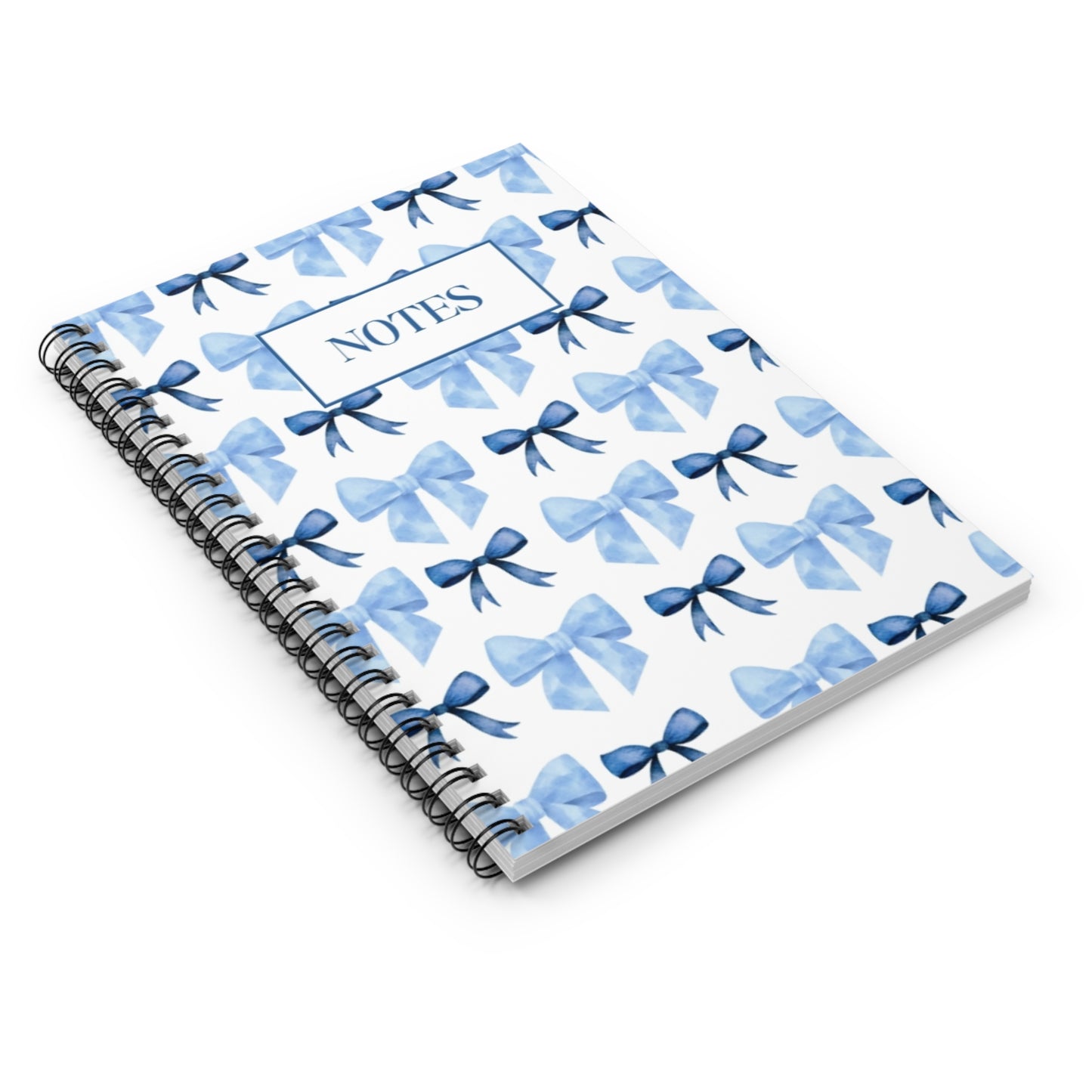 Blue Bow Spiral Notebook