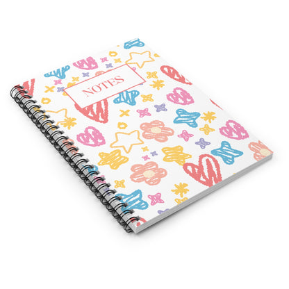 Pastel Scribble Spiral Notebook