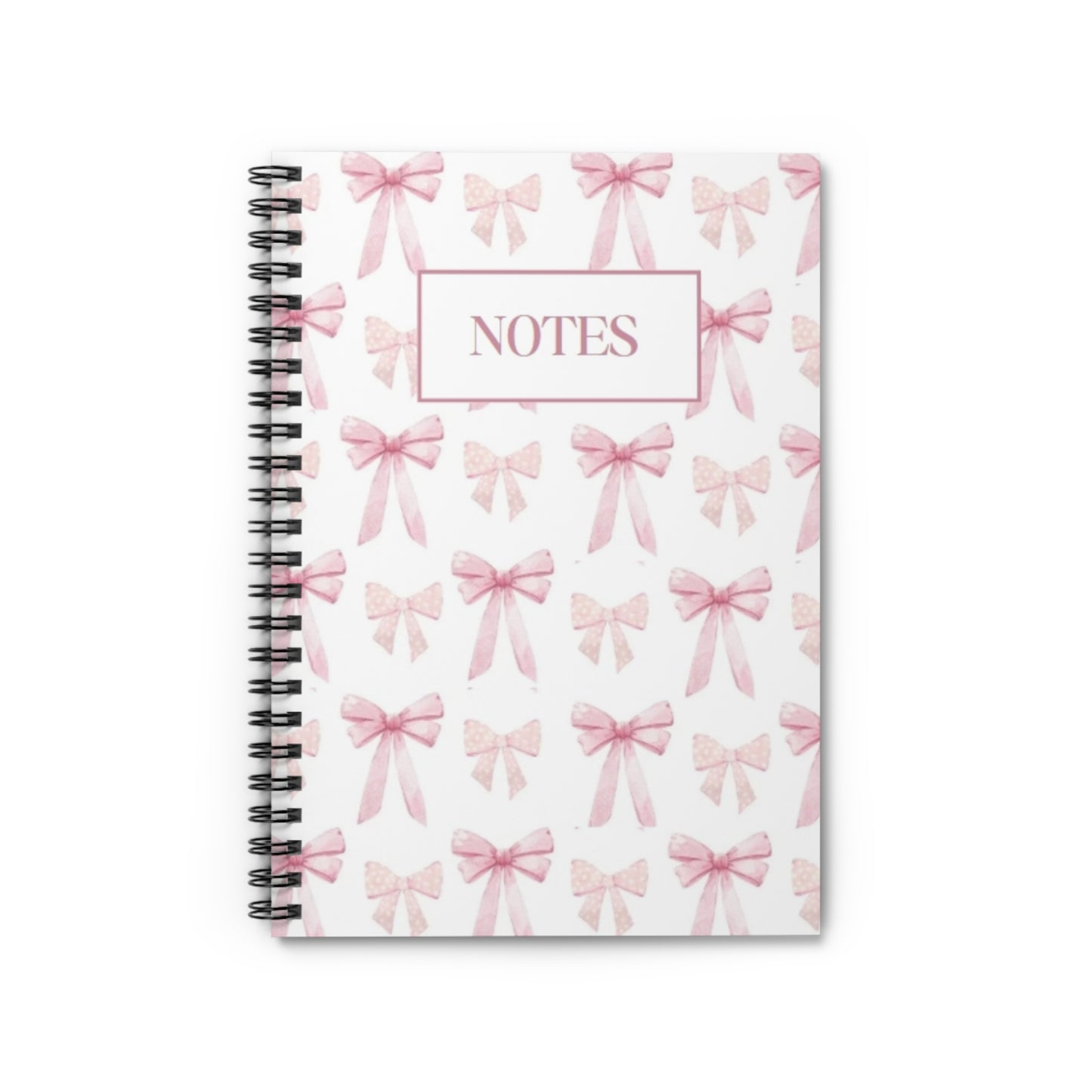 Pink Bow Spiral Notebook