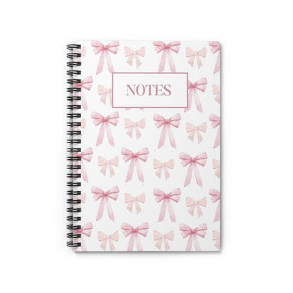 Pink Bow Spiral Notebook