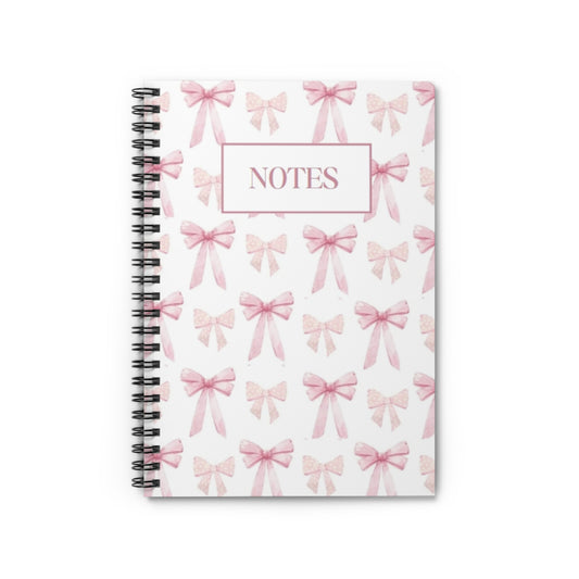 Pink Bow Spiral Notebook