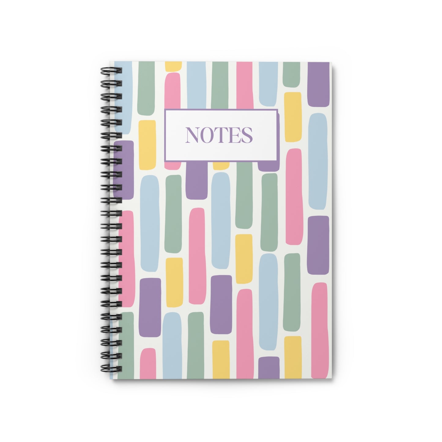 Pastel Vertical Stripe Spiral Notebook