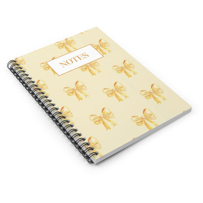 Yellow Bow Spiral Notebook