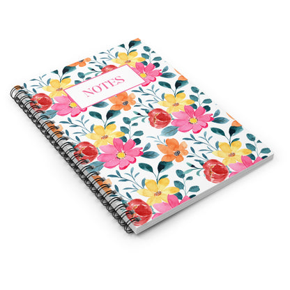 Colorful Floral Spiral Notebook