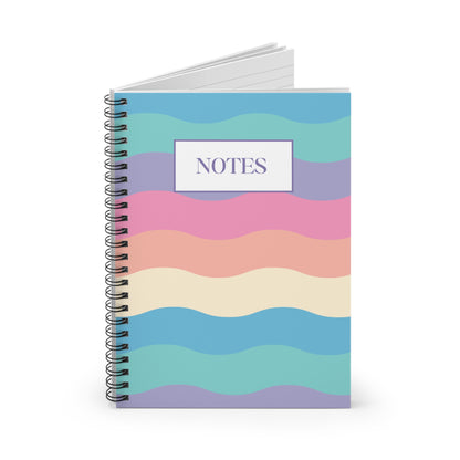 Pastel Waves Spiral Notebook