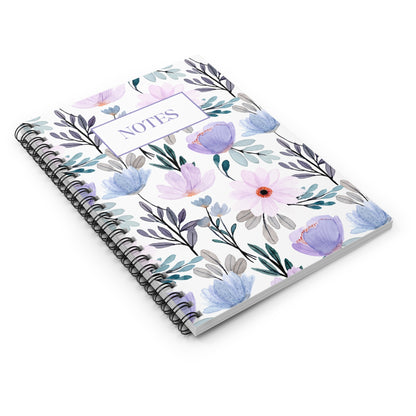 Purple Floral Spiral Notebook