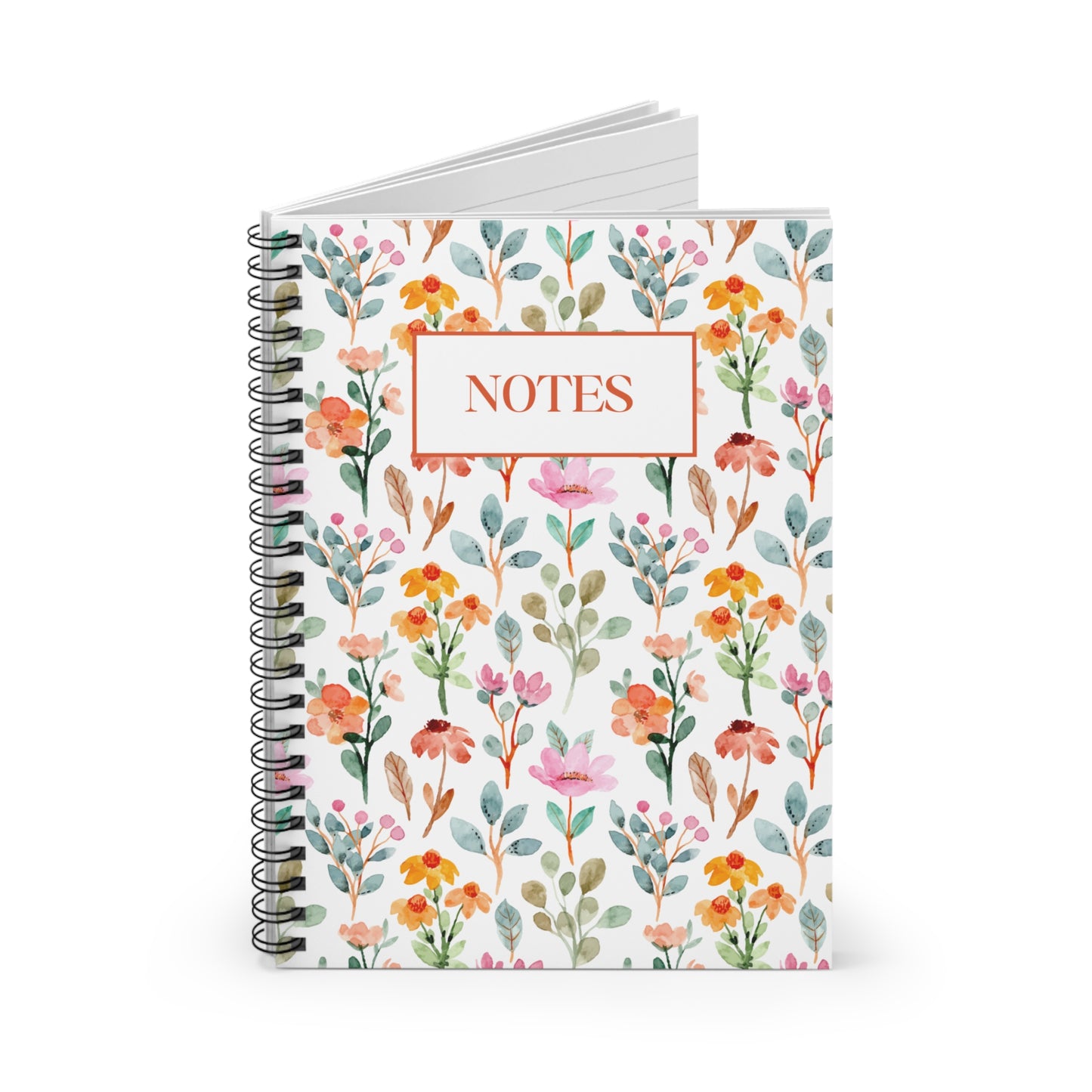 Watercolor Floral Spiral Notebook