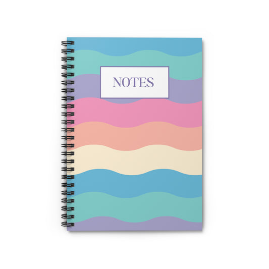 Pastel Waves Spiral Notebook