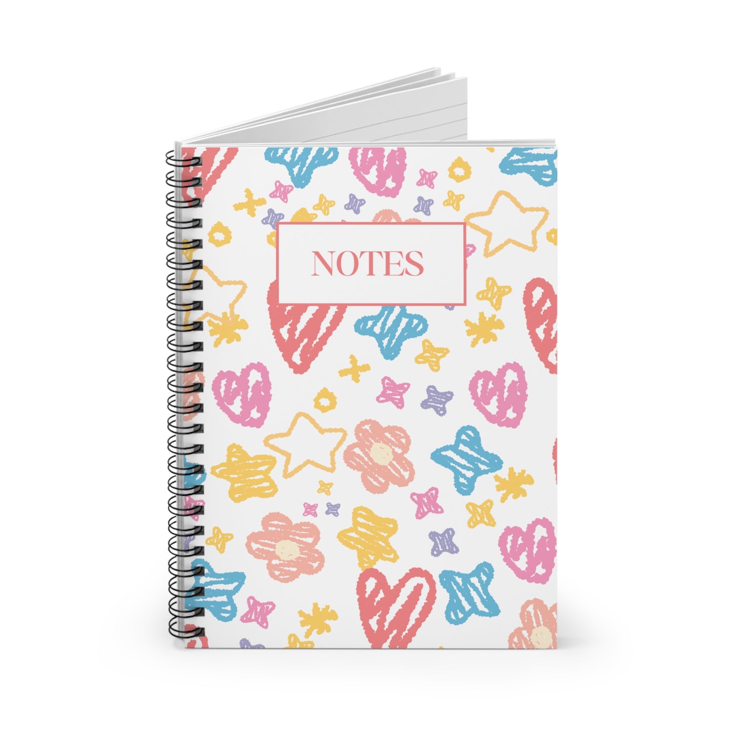 Pastel Scribble Spiral Notebook