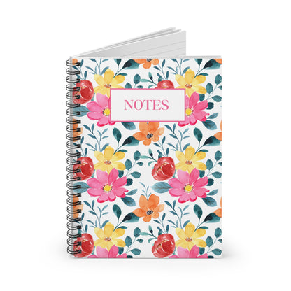 Colorful Floral Spiral Notebook