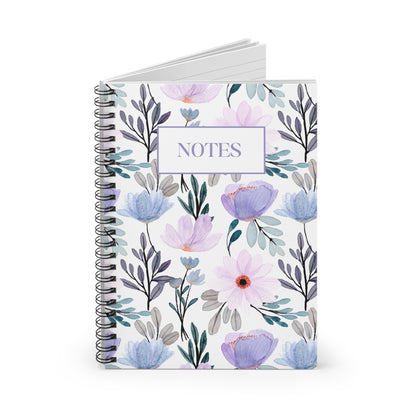 Purple Floral Spiral Notebook