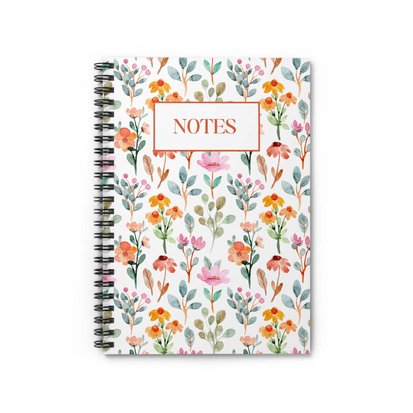 Watercolor Floral Spiral Notebook